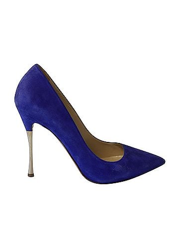 Nicholas Kirkwood Nicholas Kirkwood Pointed Toe Pumps in Blue Suede (view 1)