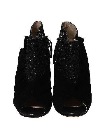 Miu Miu Miu Miu 115mm Glitter Booties in Black Suede (view 2)