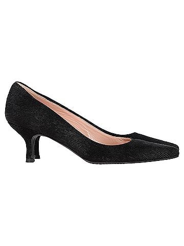 Russell & Bromley  Stuart Weitzman x Russell & Bromley Beaded Accent Pumps in Black Leather (view 1)