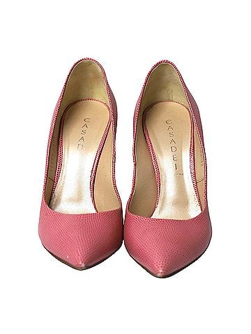 Casadei Casadei Pointed Stiletto Heels in Pink Leather (view 2)