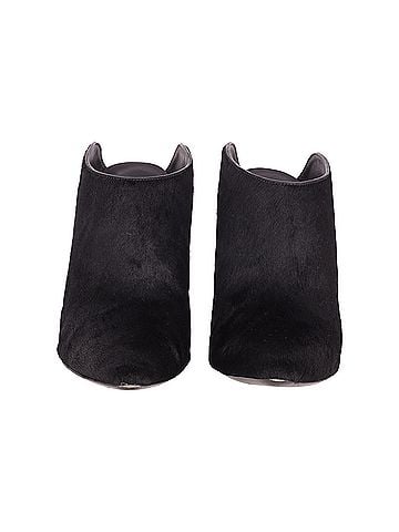 Alexander Wang Alexander Wang Miranda Pony Mules in Black Wool (view 2)