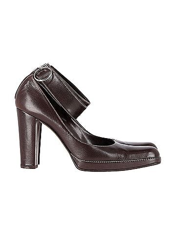 Sergio Rossi Sergio Rossi Ankle Strap Pumps in Brown Leather (view 1)