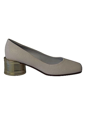 Maison Margiela Maison Margiela Tin Can Heel Pumps in White Leather (view 1)