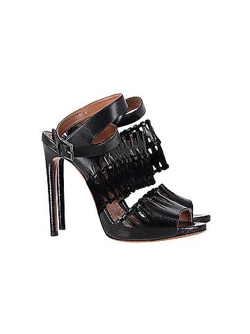 Alaïa AlaÏa Cut Out Ankle-Strap Sandals in Black Leather (view 1)