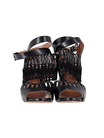 Alaïa AlaÏa Cut Out Ankle-Strap Sandals in Black Leather (view 2)