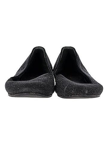 Saint Laurent Saint Laurent Shimmering Flats in Black Glitter  (view 2)
