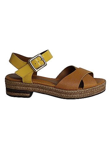Fendi Fendi Cross Ankle Strap Sandals in Multicolor Patent Leather (view 1)