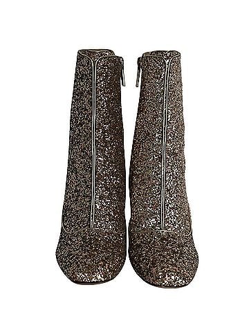 Christian Dior Dior D-Circus Glitter Ankle Boots in Gold Leather (view 2)