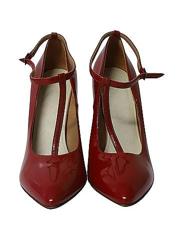 Maison Margiela Maison Martin Margiela Point-Toe with T-Strap in Red Patent Leather (view 2)