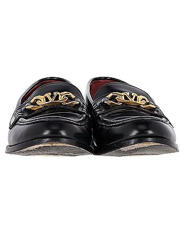 Valentino Valentino VCHAIN Loafers in Black Leather (view 2)
