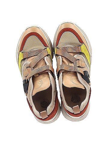 Chloé  Chloé Sonnie Low-Top Sneakers in Multicolor Leather and Mesh (view 2)