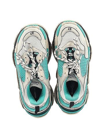 Balenciaga Balenciaga Triple S Sneakers in Turquoise Polyester (view 2)