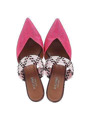 Malone Souliers Malone Souliers Woven Maisie Sandals in Pink Raffia (view 2)