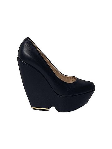 Nicholas Kirkwood Nicholas Kirkwood Platform Wedge in Black Leather (view 1)