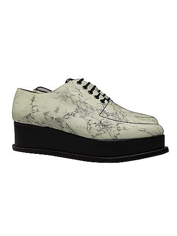 Opening Ceremony Opening Ceremony Eleanora Platform Oxfords in Marble Print Leather (view 1)
