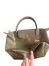 Longchamp Green Leather Tote Size 9x13x5.5 inches  - photo 1