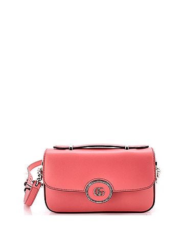 Gucci Petite GG Flap Shoulder Bag Leather Mini (view 1)