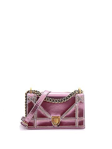 Christian Dior Diorama Flap Bag Studded Patent Small (view 1)
