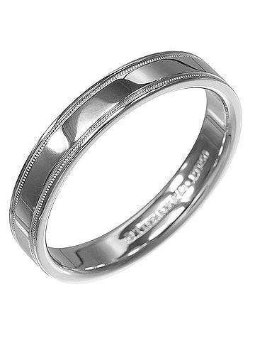 Tiffany & Co. Tiffany & Co. Milgrain Together Ring, 4mm band, Pt950 Platinum, Approx. 7.5g. (view 1)