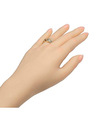 Cartier Cartier 2C Three-Color Ring, 18K Gold (YG, PG, WG), Approx. 4.83g (view 2)