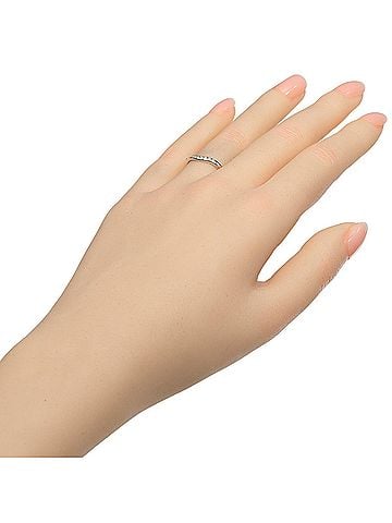Tiffany & Co. Tiffany & Co. Curved Band Ring, Platinum 950, 9 Diamonds, Approx. 3.1g. (view 2)