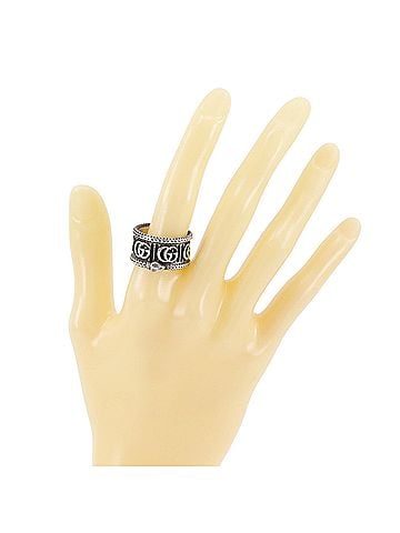 Gucci Gucci Double G Snake Ring, Sterling Silver 925, Approx. 16.3g, Men's. (view 2)