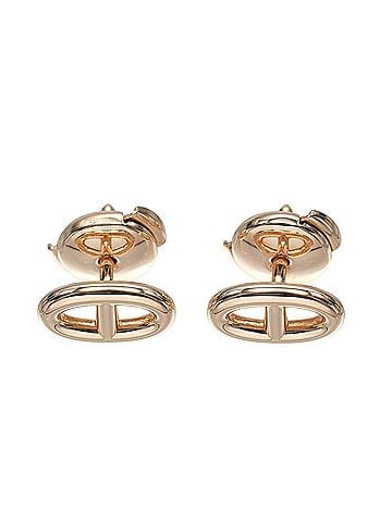 Hermès Hermes Chaine d'Ancre Earrings, 18K Pink Gold, Approx. 2.8g (view 1)