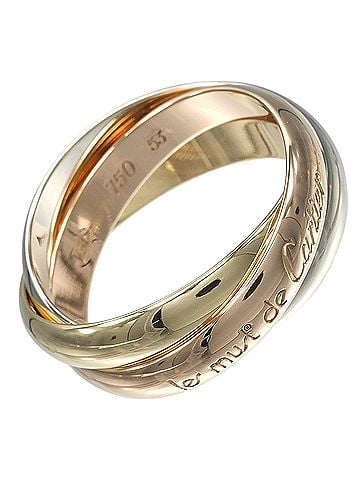 Cartier Cartier Trinity Ring, 3.5mm Band, 18K Gold (YG, PG, WG), Approx. 8g. (view 1)
