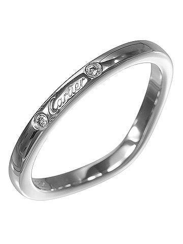 Cartier Cartier Ballerina Ring, Platinum 950, 3 Diamonds, Approx. 3.15g. (view 1)