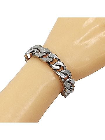 Louis Vuitton Louis Vuitton LV Chain Links Bracelet, Silver, M69989, Metal, LE0291, Approx. 78.7g, Unisex. (view 2)