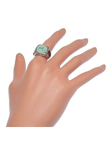 Hermès Hermes Corozo ring, sterling silver (925), approximately 10.4g, unisex. (view 2)