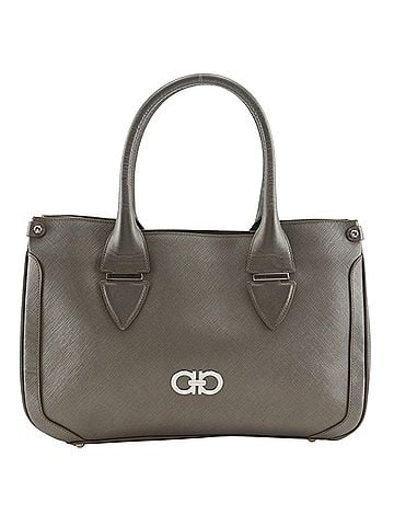 Salvatore Ferragamo Salvatore Ferragamo Gancini Tote Bag DY-21 7814 Leather Gray A5 Women's (view 1)