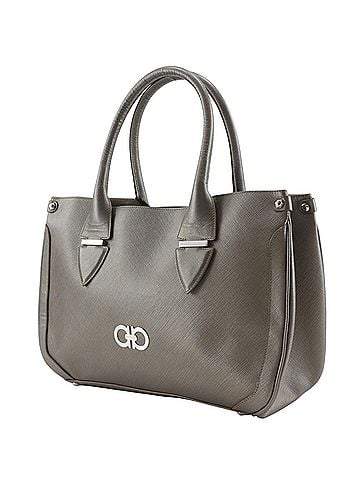 Salvatore Ferragamo Salvatore Ferragamo Gancini Tote Bag DY-21 7814 Leather Gray A5 Women's (view 2)