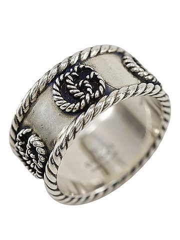 Gucci Gucci Double G Wide Ring, Sterling Silver 925, Approx. 5.8g, Women's (view 1)