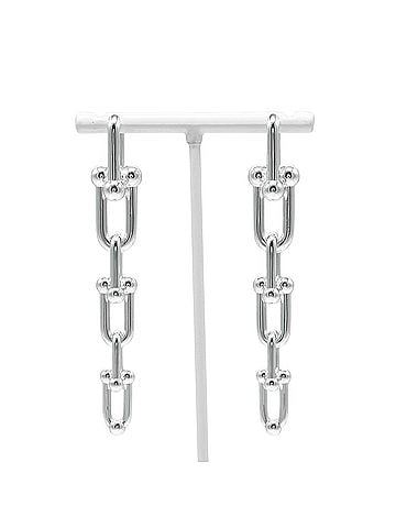 Tiffany & Co. Tiffany & Co. Hardware Graduated Link Earrings, Sterling Silver 925, Approx. 22.4g (view 1)