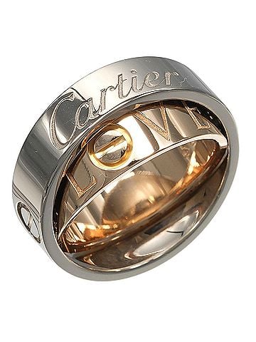 Cartier Cartier Secret Love Ring, 18K White Gold (PG), Approx. 9.8g. (view 1)
