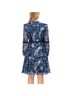 Eliza J 92% Polyester 8% Metallic Fiber 100% Polyester Floral Blue Cocktail Dress Size 8 - photo 2
