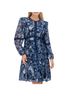 Eliza J 92% Polyester 8% Metallic Fiber 100% Polyester Floral Blue Cocktail Dress Size 8 - photo 1