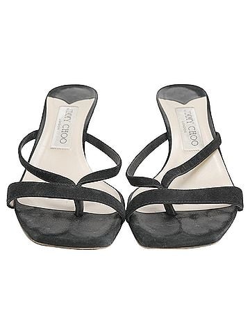 Jimmy Choo Jimmy Choo Maelie Thong Sandals in Black Suede (view 2)