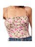 Cami NYC Floral Pink Purple Tan Black Blue Bodysuit Size 4 - photo 1