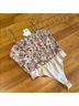 Cami NYC Floral Pink Purple Tan Black Blue Bodysuit Size 4 - photo 6