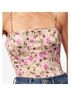 Cami NYC Floral Pink Purple Tan Black Blue Bodysuit Size 4 - photo 5