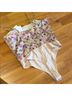 Cami NYC Floral Pink Purple Tan Black Blue Bodysuit Size 4 - photo 8
