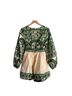 FARM Rio Print Green Ivory Romper Size S - photo 2