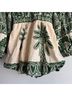 FARM Rio Print Green Ivory Romper Size S - photo 9