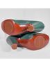 Chie Mihara 100% Leather Green Ankle Boots Size EU 38 - photo 3
