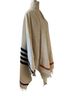 Rag & Bone Stripes Orange Ivory Poncho One size - photo 6