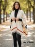 Rag & Bone Stripes Orange Ivory Poncho One size - photo 3