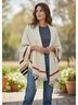 Rag & Bone Stripes Orange Ivory Poncho One size - photo 11