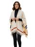 Rag & Bone Stripes Orange Ivory Poncho One size - photo 1